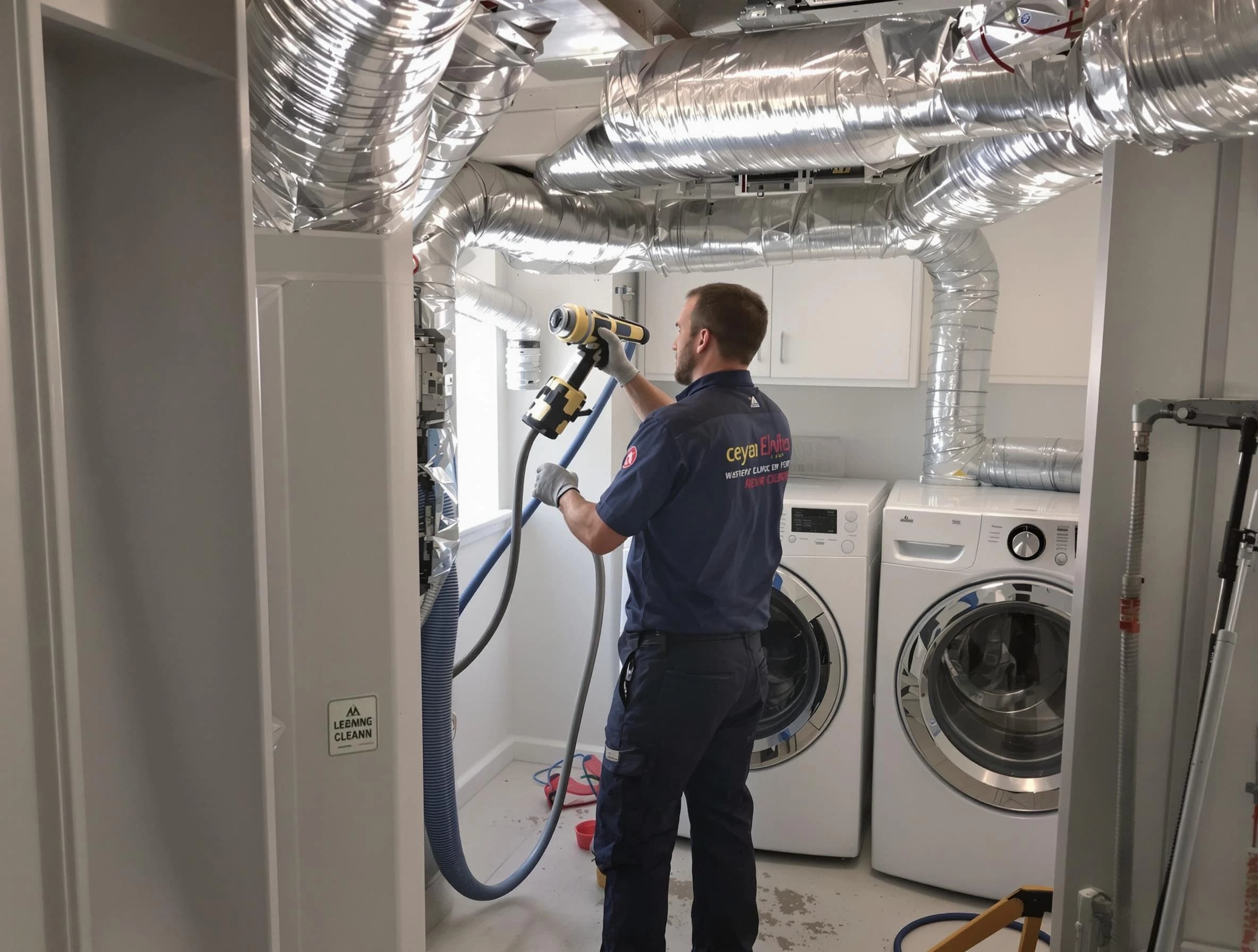 Broomfield Dryer Vent Cleaning specialist using advanced equipment for thorough duct cleaning in Broomfield