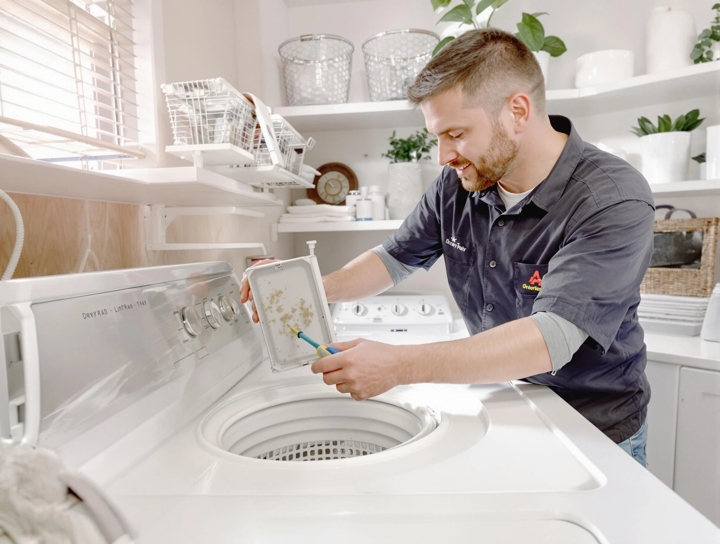 Cleaning Dryer Lint Trap in Broomfield